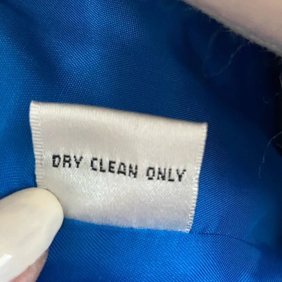 NWT, Designer 100% Silk Chiffon Blue Hi Lo Hem Evening Gown Dress, Size 8 - Picture 16 of 16